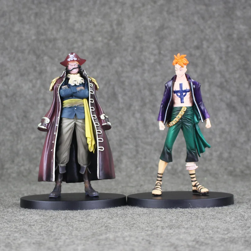 

2Pcs/Lot 18cm Anime One Piece Gol D Roger Marco PVC Action Figure The Grandlines Men Collectible Toys Kid Gift