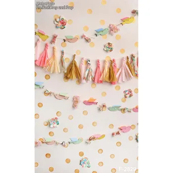 

Thin Vinyl Children's Birthday Party Photography Background Computer Printed Newborn baby Background for Photo studio F-2829