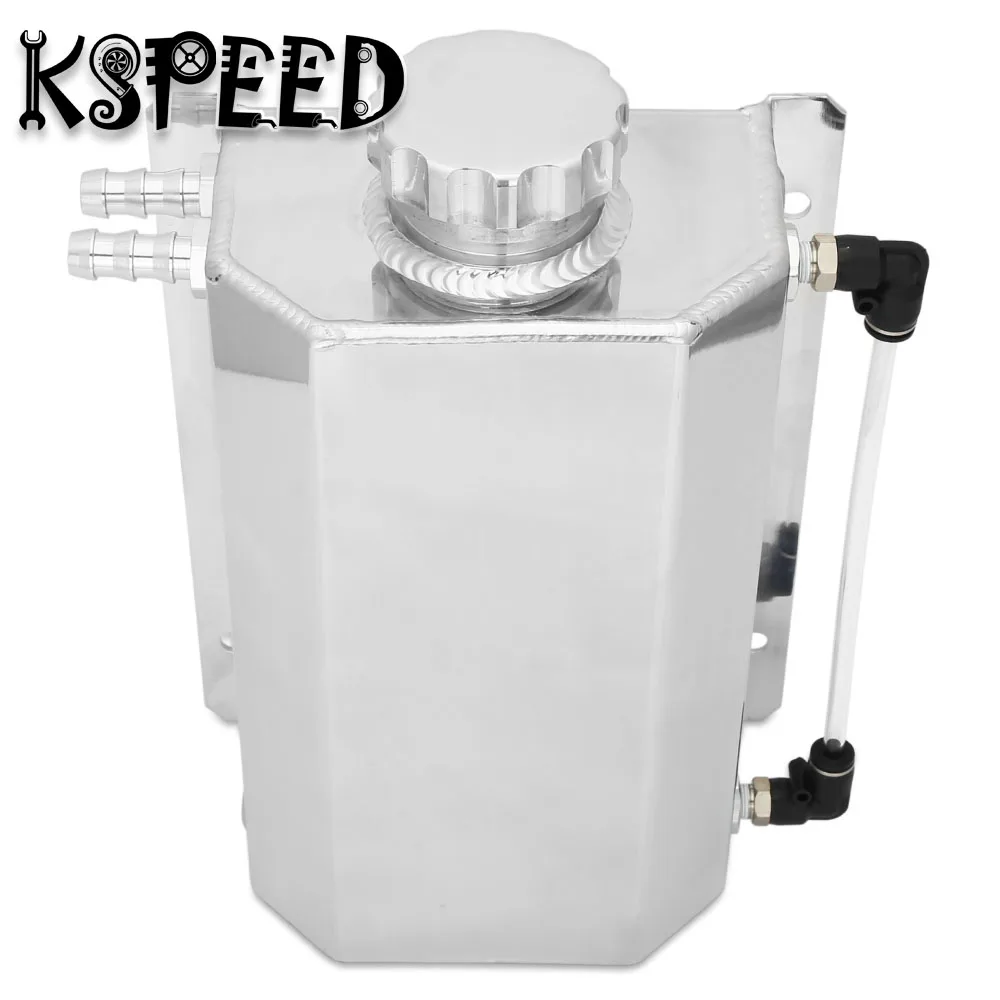 

oil catch can 2 Litre 2000ml Aluminum Oil Catch Tank For Universal Silver