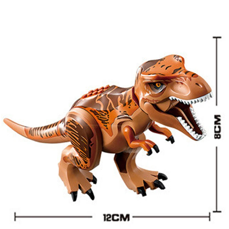 Jurassic World Park Dinosaur Assembly Building Blocks Sets 8pcs Classic Bricks Kids Toys juguetes Compatible Legoings Blocks