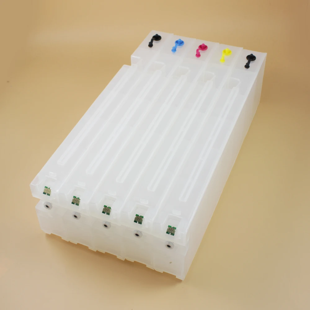 

1000ML 5pcs/set refillable ink cartridge For Epson T3000 T5000 T7000 T3070 T5070 T7070 printer with stable one time chip