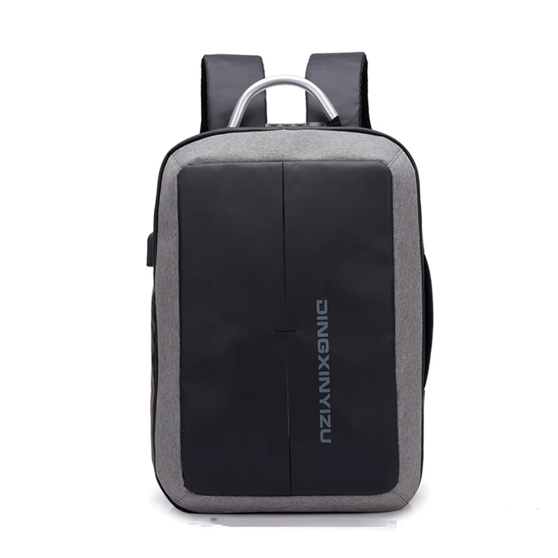 

Anti-thief USB Recharging Laptop Backpack large capacity Customs Lock Design Travel Backpack Waterproof Men's School Mochila