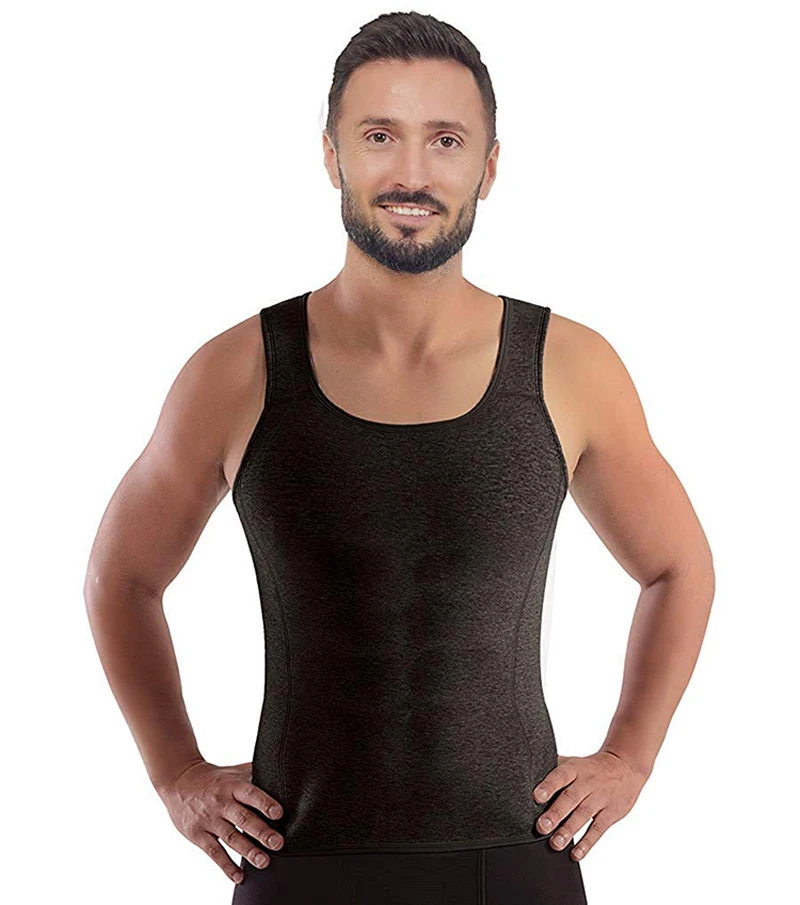 Men's Quality Fitness Vest Slim Body Polymer Sauna Corset Quick-Drying Sportwear Waist Trainer Shapewear Body Building Tank Tops