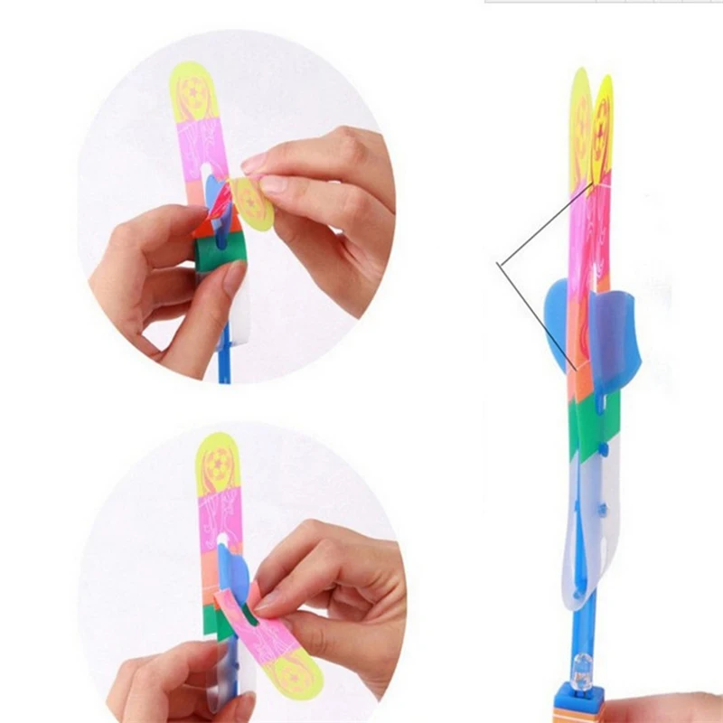 Plastic LED Light Up Flashing Dragonfly Glow For Party Toys Funny to Brighten the Sky LED Arrow Helicopter Flying Toy Party Gift