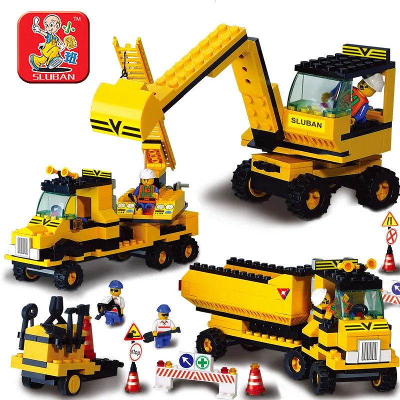 

SLUBAN 9700 City Crane Blocks City Construction Series Building Blocks 474pcs/set Bricks DIY Building Toy Kid Christmas Gift