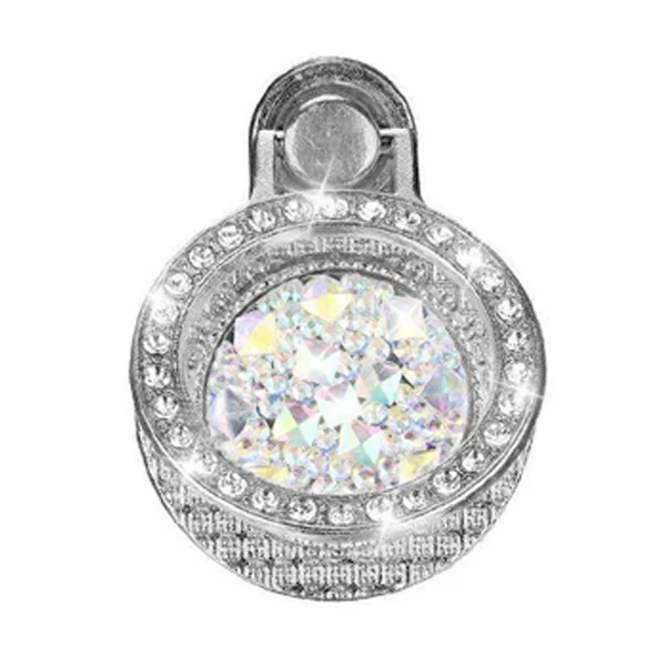 Кольцо на палец держатель телефона Bling Diamond смартфон подставка для iPhone samsung универсальный стенты мобильного телефона крепление VS попсокет для телефона на телефон - Цвет: Silver