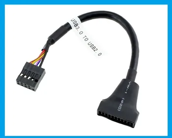 

13CM Mainboard Motherboard USB 3.0 20 Pin male to USB 2.0 9 pin Female Housing Extension Adapter Cable For desktop Computer PC