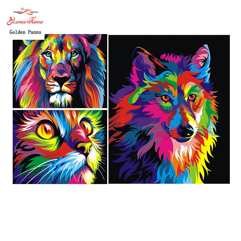 

Golden Panno,Needlework,DIY DMC Cross stitch,Sets For Embroidery kit 14ct unprinted color animal cross-Stitching,christmas 1009