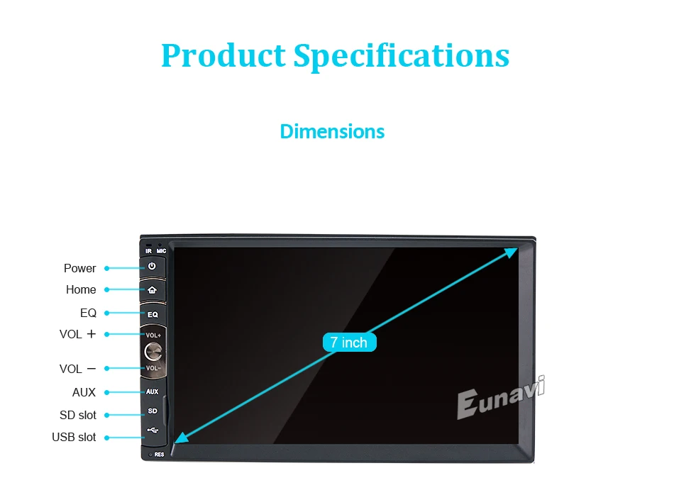 Best Eunavi 2 DIN Car radio / GPS / MP3 / mp5 / usb / sd / player Bluetooth Handsfree Rearview after Touch screen hd system Radio BT 19 Best Eunavi 2 DIN Car radio / GPS / MP3 / mp5 / usb / sd / player Bluetooth Handsfree Rearview after Touch screen hd system Radio BT 19