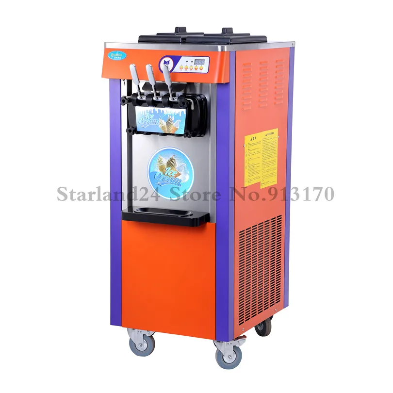 3 Heads Tabletop Soft Ice Cream Yogurt Machine 220v Commercial Ice