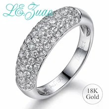 L& zuan роскошный свадебный 18 K Золотое кольцо для женщин 0.88ct натуральные Кольца Бриллианты Женские украшения для помолвки подарок на день Святого Валентина