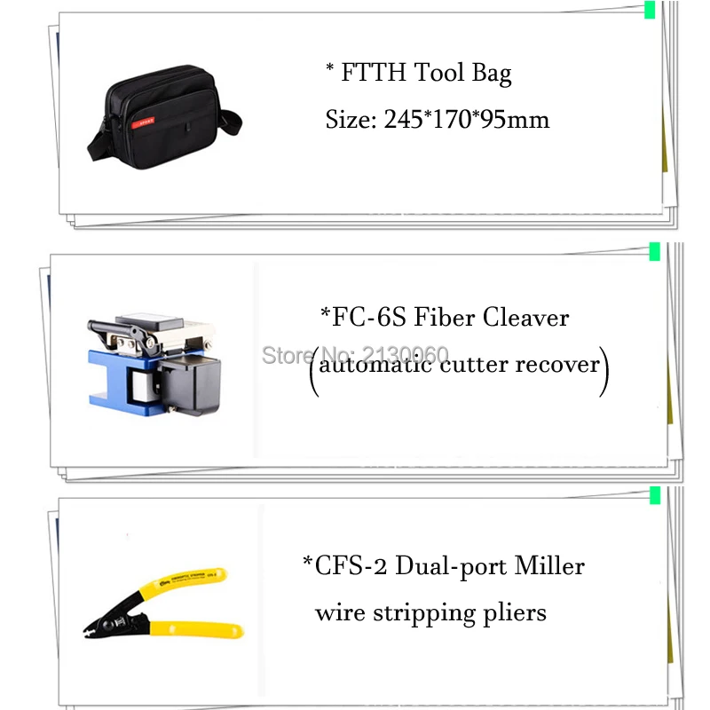 Волоконно-Оптический FTTH холодный инструмент для соединения комплект с FC-6S волокно Кливер, измеритель оптической мощности 5 км, Визуальный