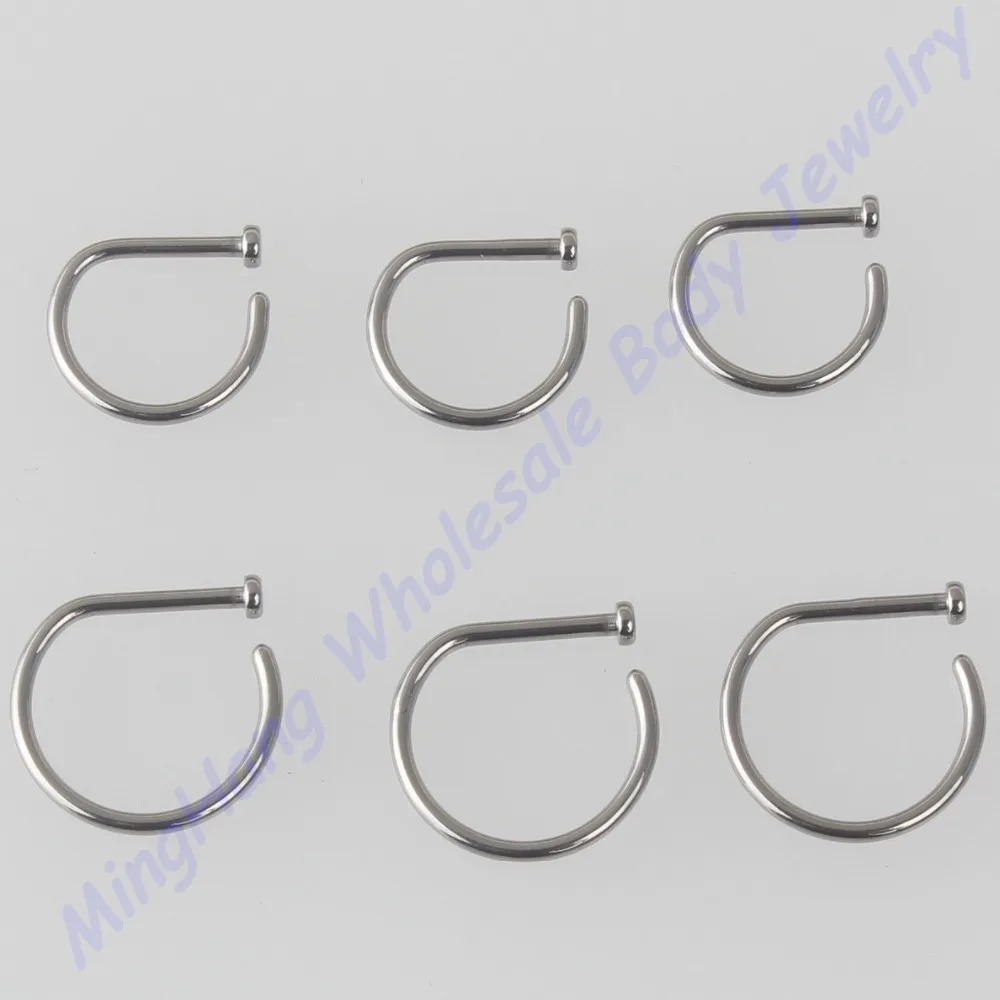 

G23 Titanium New Design Nose Clip Nose Screw Ring 18 Gauge Piercing Body jewelry