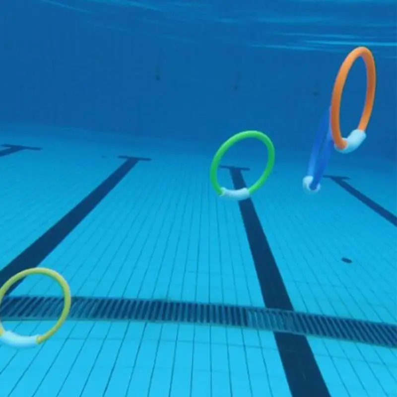 1 шт. кольца для плавания и подводного плавания для детей, детские кольца для дайвинга для летнего пляжа, игрушки для игры в воду, аксессуары для бассейна, случайный цвет