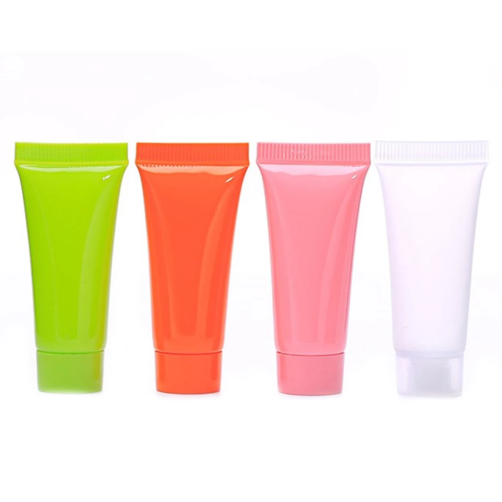 

6 Pcs Cosmetic Hose Bottle Clear Empty Refillable Plastic Tubes Bottle Packing Sample Bottles For Shampoo Cleanser Shower Gel Bo