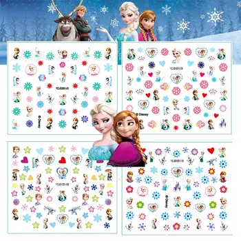 

Disney Children's Stickers Cartoon Nail Sticker Waterproof Princess Frozen Cartoon Environmental Baby Reward Sticker