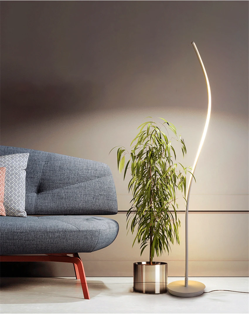 

Modern Minimalist Wrought Iron Dimming Lights Floor Lamp E27 220V Lighting Living Room Bedroom Kitchen Living Room Study Hotel