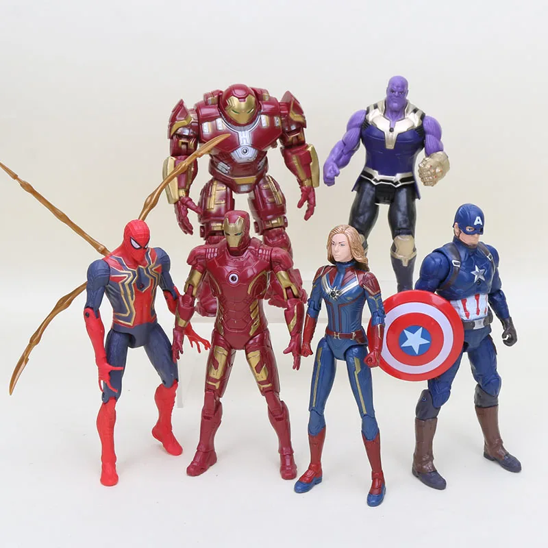 

6pcs/set The Avengers 4 Endgame figure Toys The Avengers Iron Man Spiderman Captain America hulk Thanos Action Figures Toys