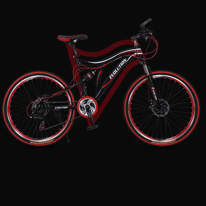 Mountain Bicycle High-carbon Steel 3 Colors 26 Inch 21 Speed Double Disc Brake Aluminium Alloy Folding for Adult Road Bike
