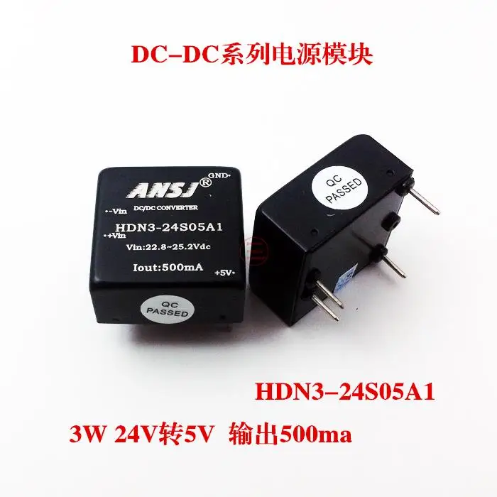 

Power module 24V to 5V isolation voltage r egulator module power 3W output 500maHDN3-24S05A1
