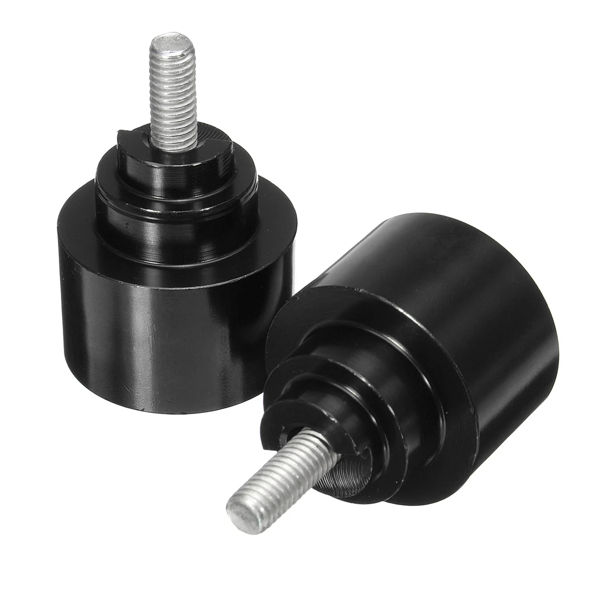 1 пара рукоятка Концевая крышка слайдер крышка руль алюминиевый 4 вида цветов для Honda CBR600RR CBR1000RR - Цвет: Черный