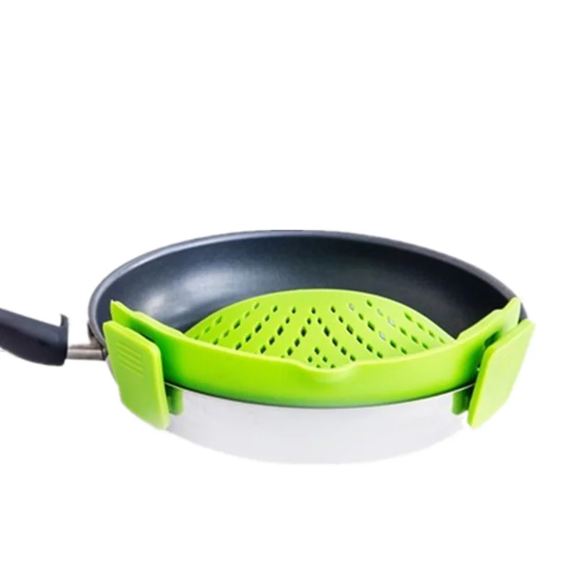 Goldbaking Clip on Strainer for Pots Pans Snap Strain Strainers Silicone Colander Green | Дом и сад