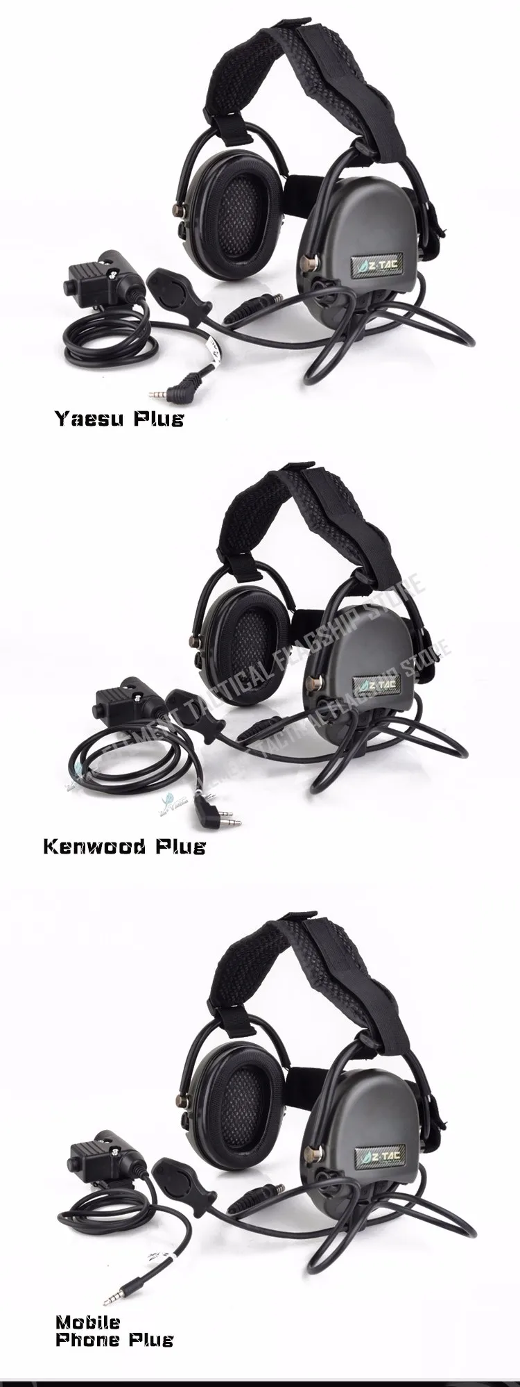 Fones de Ouvido com Softair Z-tac Militar Tático Liberador ii Neckband Tiro U94 Ken Midland Ptt Z039z113 Tci 6 Fones de Ouvido tático & Acessórios