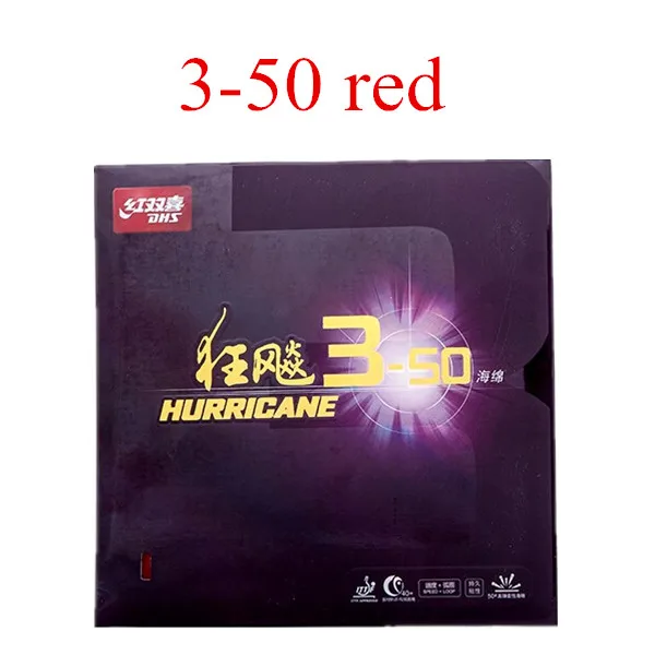 DHS Hurricane8 H8 Hurricane 8 Hurricane 3-50 350 skyline 3-60 360 Pips-In настольный теннис резиновый с губкой - Цвет: 3-50 red