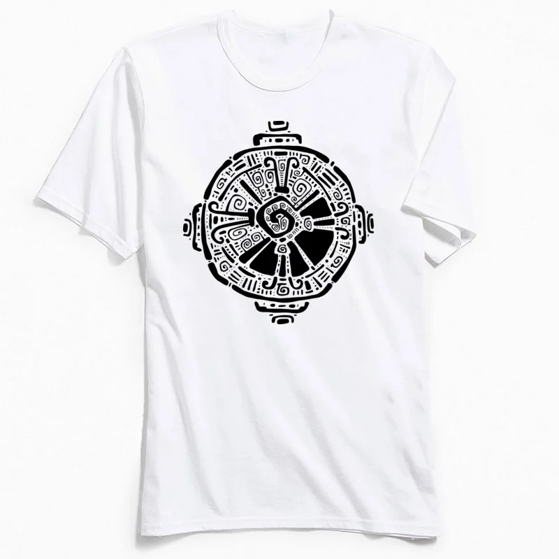 Hunab Ku All Cotton Tops Shirt for Men Gift T-shirts Birthday Special Round Neck T-Shirt Short Sleeve Wholesale Hunab Ku white