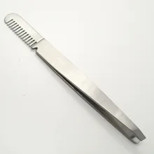 new eyebrow clip eyelash comb Brushes stainless steel tweezers pull Steel Slant Tip Hair Removal Eyebrow Makeup Tools