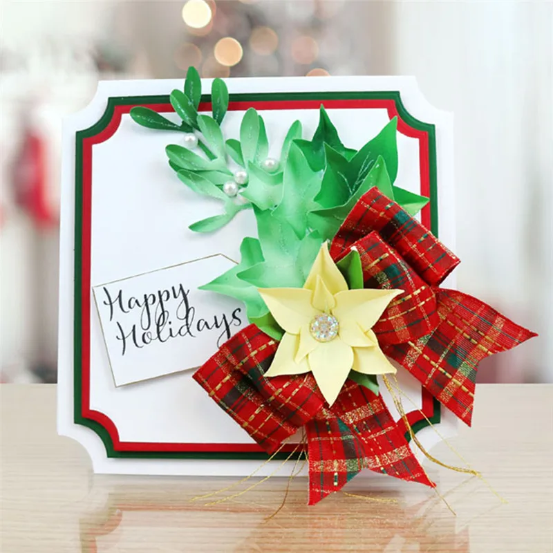 

Naifumodo Mistletoe Metal Cutting Dies Scrapbooking New 2019 Crafts Dies Ivy Die Cuts Card Making Leaves Dies Album Embossing