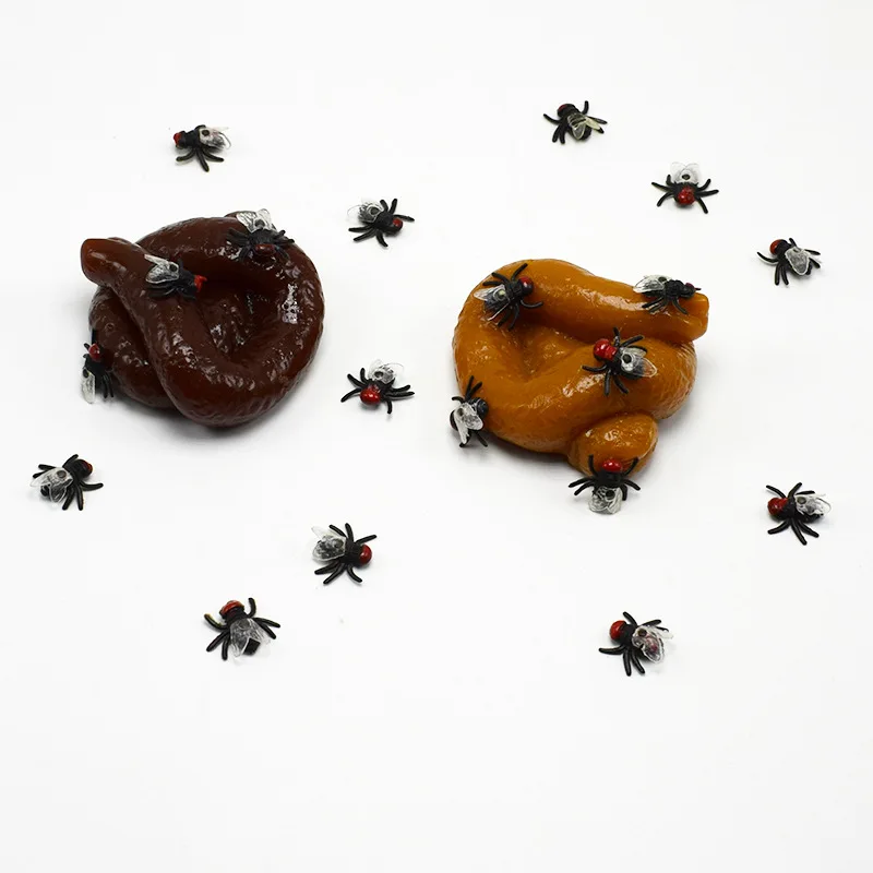 spesifikasi Realistis Kotoran Kotoran Palsu Kotoran Kotoran dengan Lalat Gag Hadiah Praktis Gag Lelucon Lucu Mainan