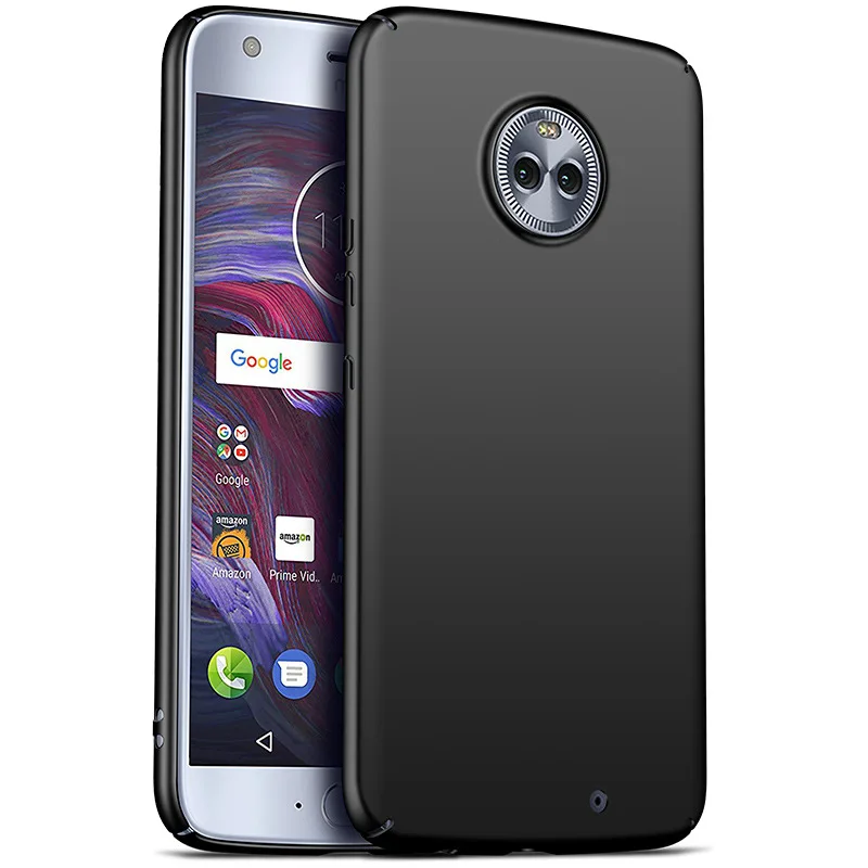 Роскошный простой защитный противоударный чехол для телефона Motorola Moto X4, ультра тонкий жесткий чехол из поликарбоната для Moto X4 5,", Чехол - Цвет: black