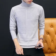 ^#Cheap Turtleneck Clothes 2019 Classic Simplicity Pullover Sweater Men Solid Long Sleeves Grey Black Mens Sweaters Free Ship ^#Cheap Turtleneck Clothes 2019 Classic Simplicity Pullover Sweater Men Solid Long Sleeves Grey Black Mens Sweaters Free Ship