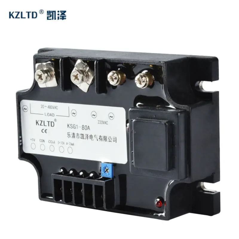 KZLTD AC Out Single Phase Power Regulator 80A Multi-input 0-5VDC 0-10VDC 4-20MA to 20-480V AC Voltage Regulator Module 80A