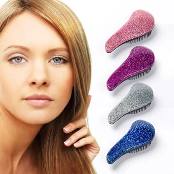 

1pc Anti-static Magic Hair Brush Comb Detangling Comb Styling Tools Shower Electroplate Massage Combs for Salon Styling Tools