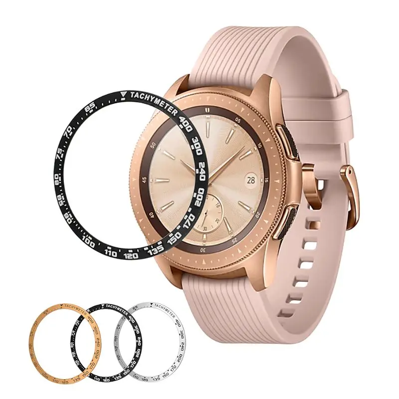 

42MM/46MM Anti Scratch Metal Bezel Ring Adhesive Cover Replacement for Samsung Galaxy Smart Watch Accessories