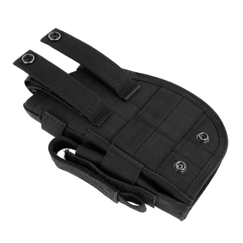 Molle Adjustable Tactical Holster Belt Holster Pistol Gun Holster Pouch with Light Pocket Right Handed for Glock 17 19 22 23 31