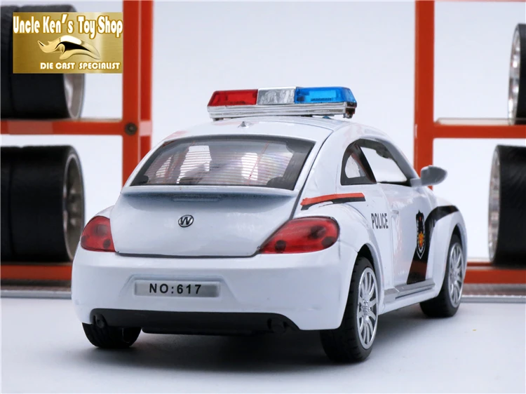 15 см Длина VW Beetle Diecast АВТОМОБИЛЯ, 1:32 весы сплава модели, металл, полицейские игрушки как подарок детям с отступить Функция/свет/звук