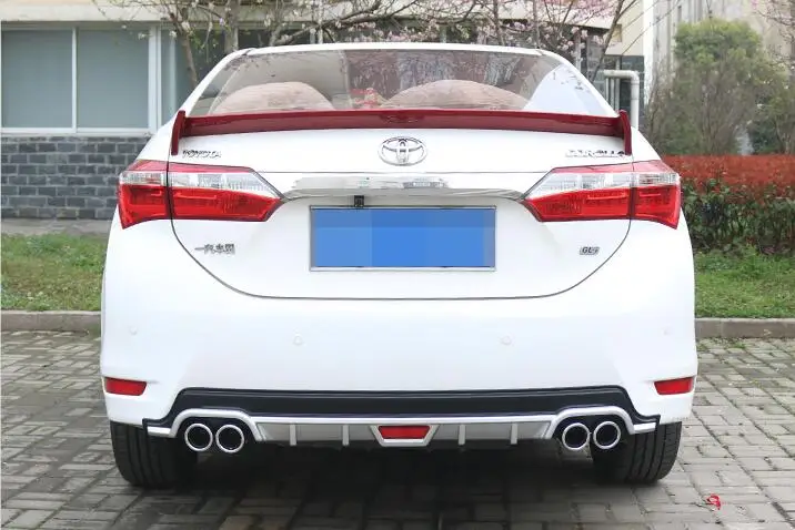 Для TOYOTA COROLLA ABS задний бампер диффузор защитные бамперы для- COROLLA набор бампер задний спойлер