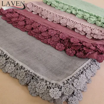 

Laven Women high quanlity cotton tassels lace plain shawls hijab floral long nice headband 8 color scarves/scarf 180*80cm