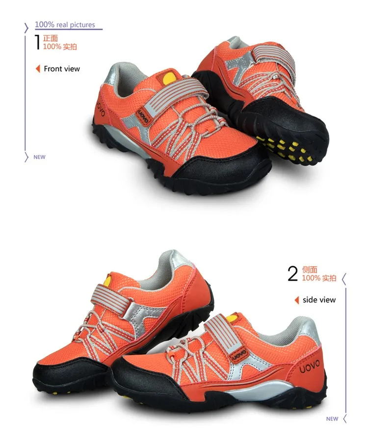 UOVO уличная Нескользящая детская обувь для мальчиков дышащая детская обувь для девочек Tenis детские ботинки Fille размер 26-35