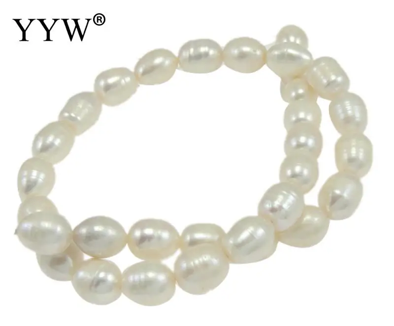 

High Quality 10-11mm Natural Freshwater Pearl Beads white Rice Pearl Loose Beads For DIY Necklace Bracelat Jewelry Making