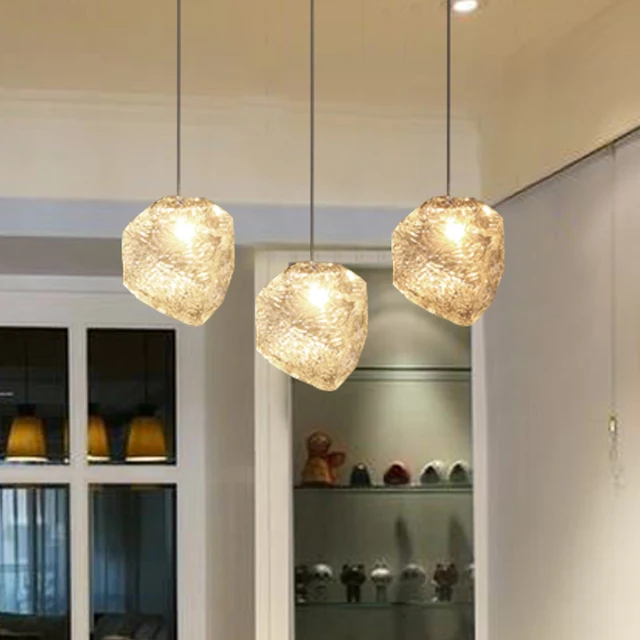 Personality Ice Lustre Glass Pendant Lamp Modern Crystal Heart Shade Lights Home Deco DIY Dining Personality Ice Lustre Glass Pendant Lamp Modern Crystal Heart Shade Lights Home Deco DIY Dining