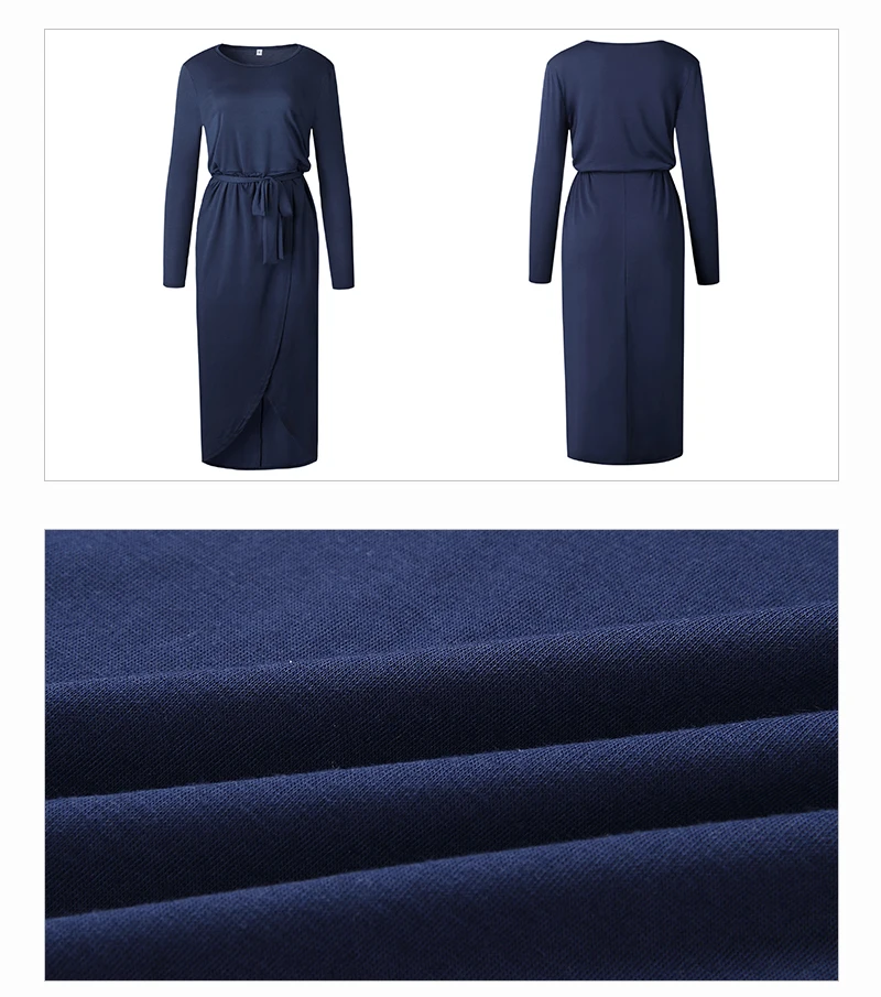 Autumn Bodycon Dress Women Sexy Split Bandage Long Sleeve Plus Size Casual Vestidos Mujer 2018 Maxi Asymmetrical O-neck Dresses  (31)
