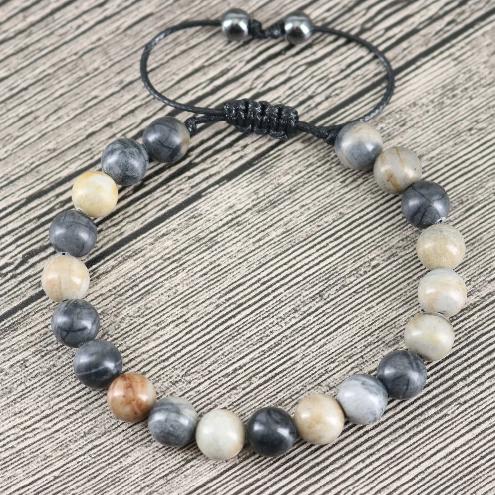Men's Health Energy Bracelet Fashion Powerful Natural Stone Beaded 8MM