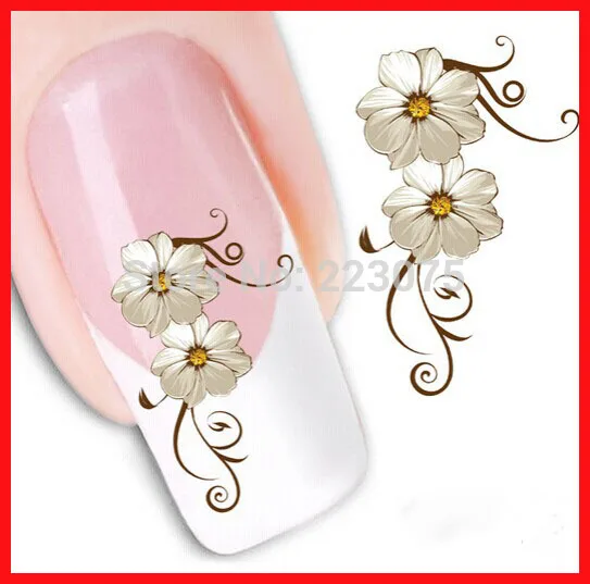 

1 Sheet X 13 Different Patterns Fashion Water Transfer Nail Sticker Nail Art Decorations flower adesivo para unhas 30 sheets/lot