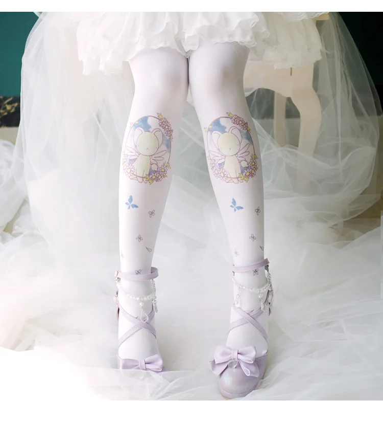 Принцесса сладкий Лолита колготки японский Лори Девушка вишня печатных шелковые колготки мягкая сестра COS студентов для женщин WXL010