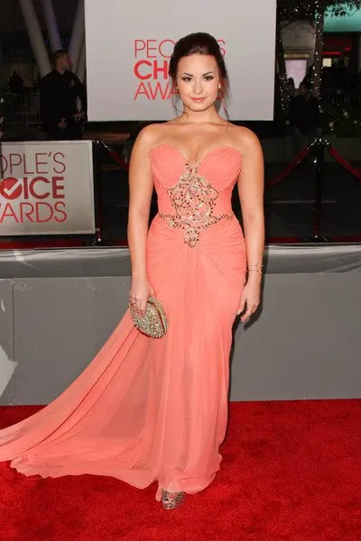 2015 sexy plus size demi lovato in red carpet celebrity dresses prom demi lovato size