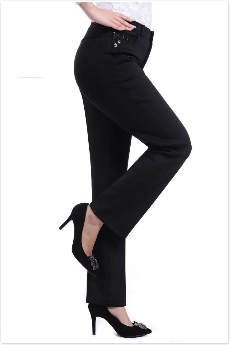 Высокое качество, женские брюки с высокой талией, весна/осень, повседневные штаны, плюс размер, женская одежда, 5xl, Broek dames, стрейчевые, K3600